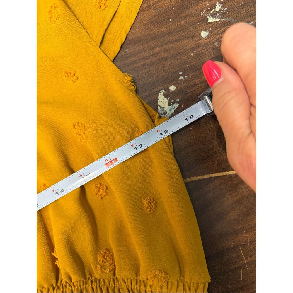 Pretty Garden Mustard Yellow Maxi Dress Women’s Size XL - Picture 7 of 8